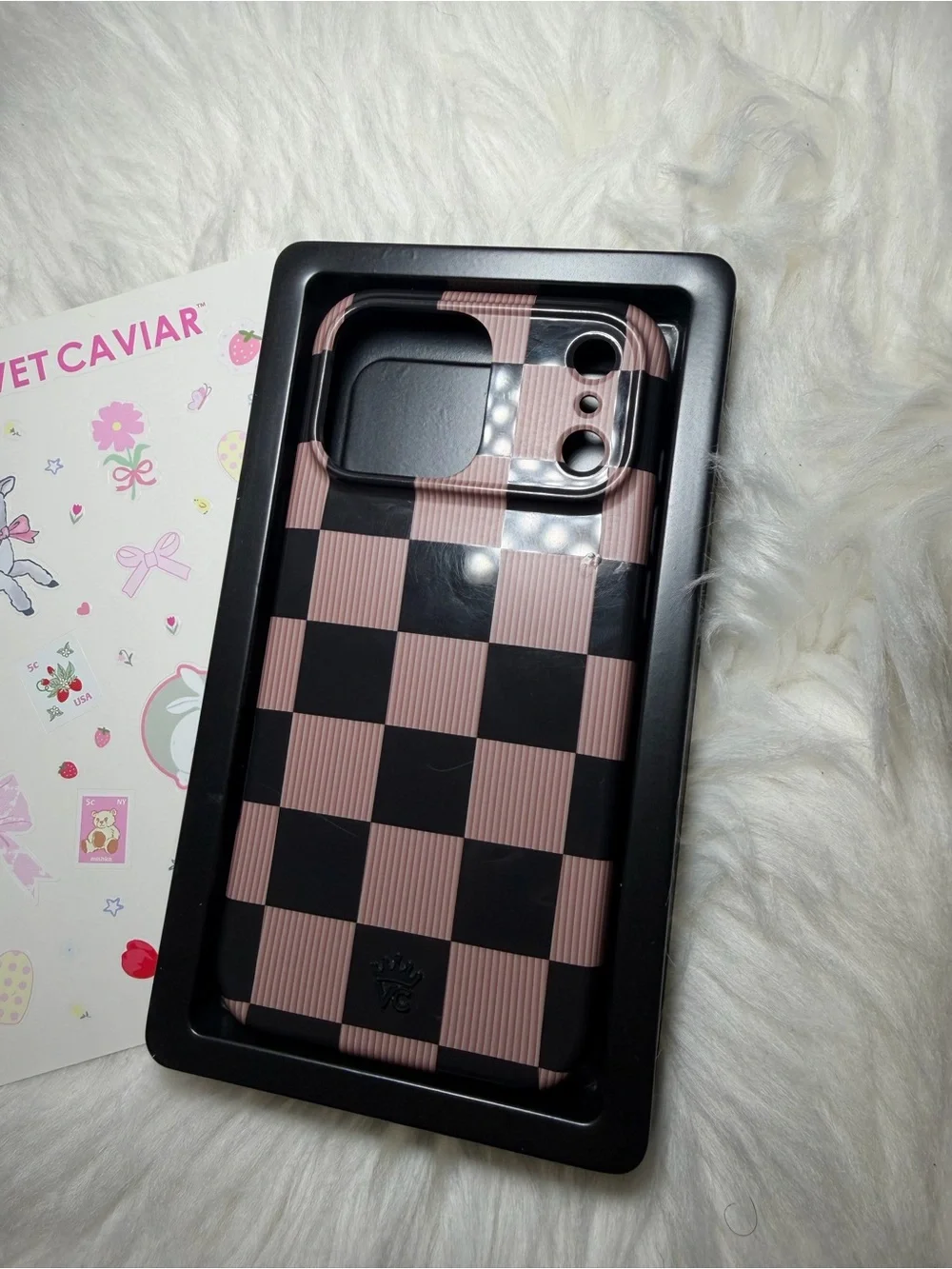 Velvet Caviar IPhone 17 Pro Max Brown and Black Checkerboard Phone Case